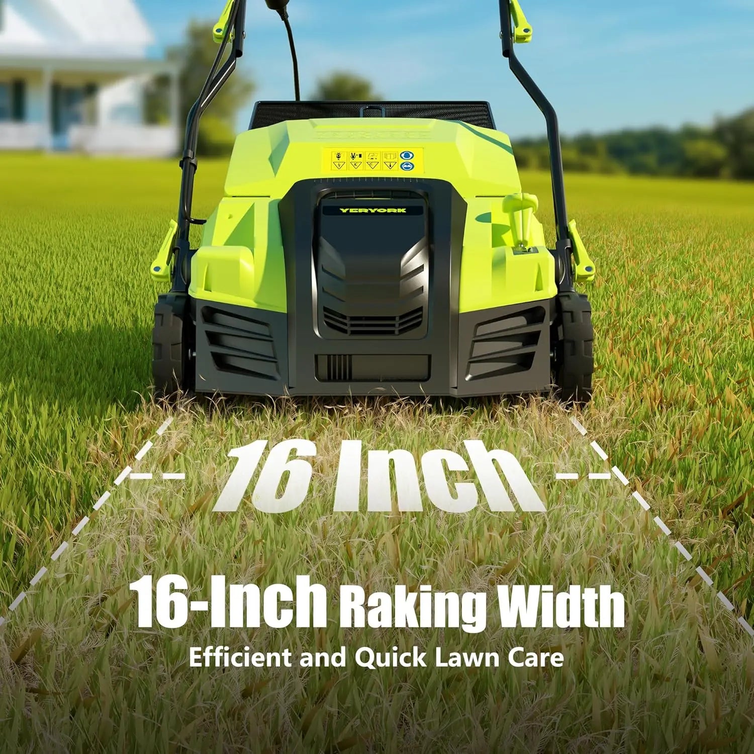 16-Inch Electric Dethatcher & Scarifier - YERYORK