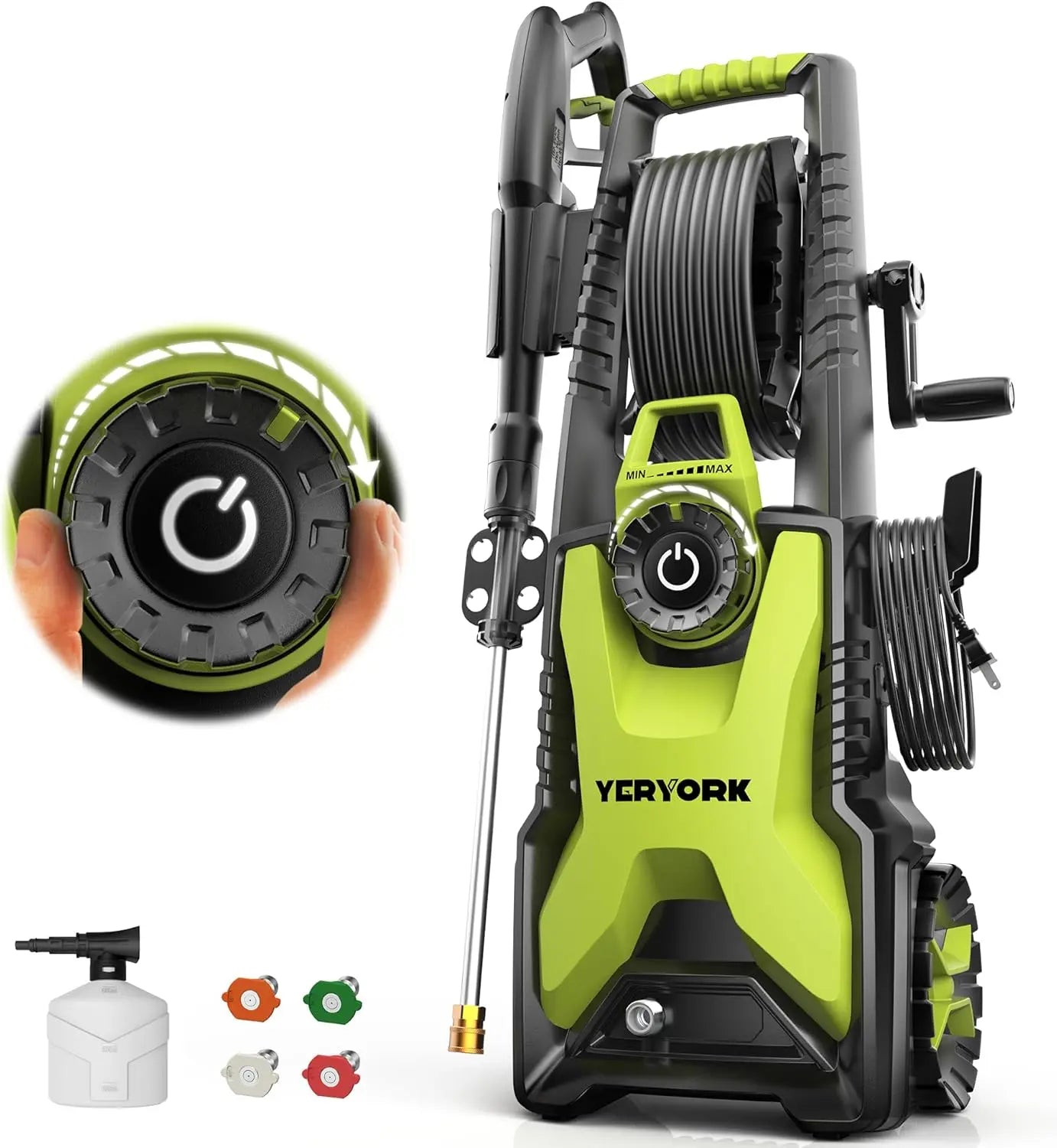 5000 PSI 2.5 GPM Electric Pressure Washer Adjustable - YERYORK
