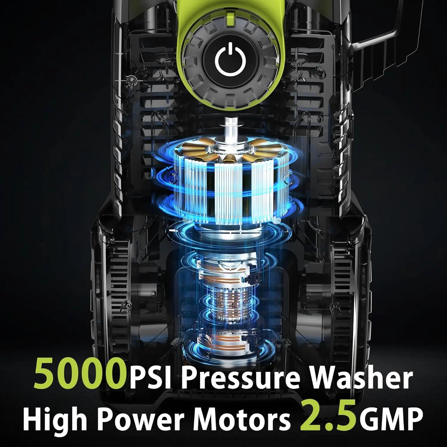Electric Pressure Washer 5000PSI 2.5GMP High Power Motors - YERYORK