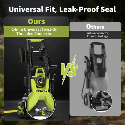 Electric Pressure Washer Universal Fit, Leak-Proof Seal - YERYORK