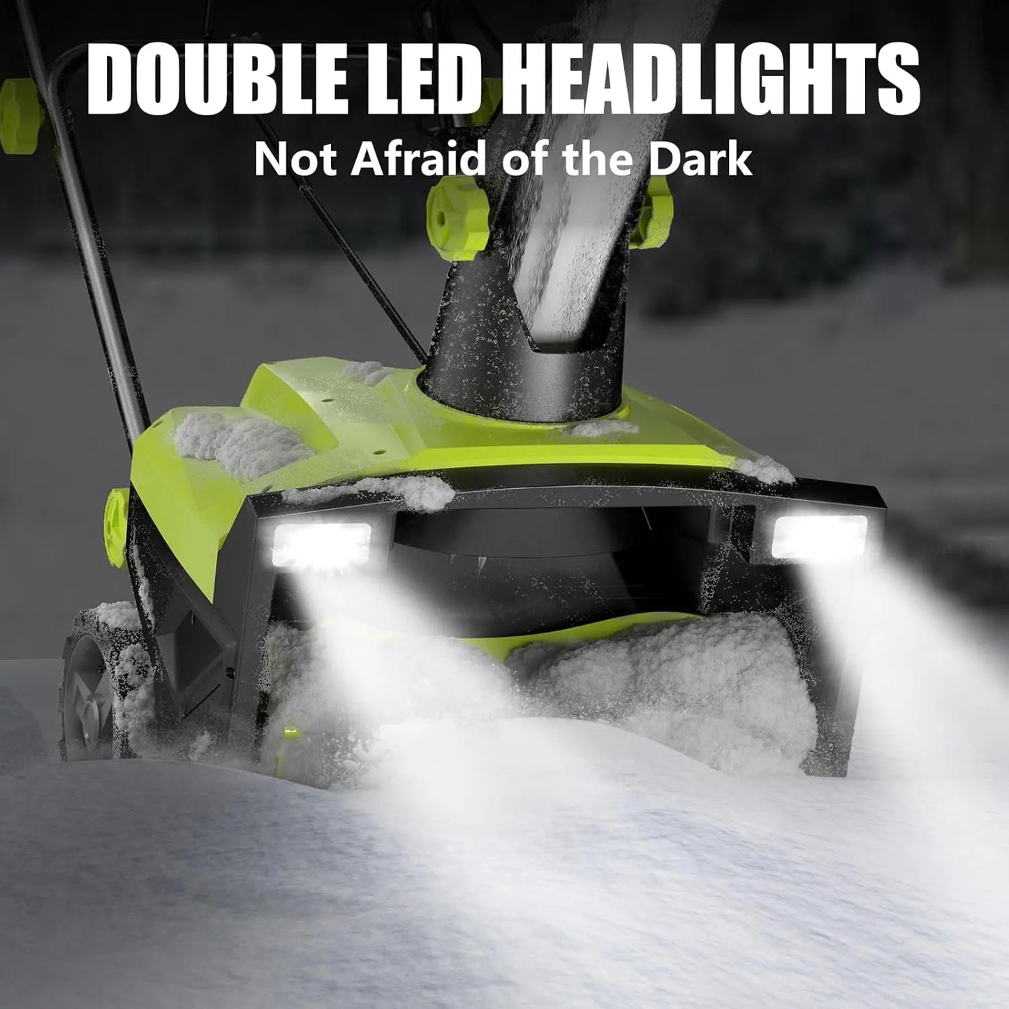 15-AMP Electric Snow Blower 20-in Corded with Dual LED Headlights 800lbs/min - YERYORK 