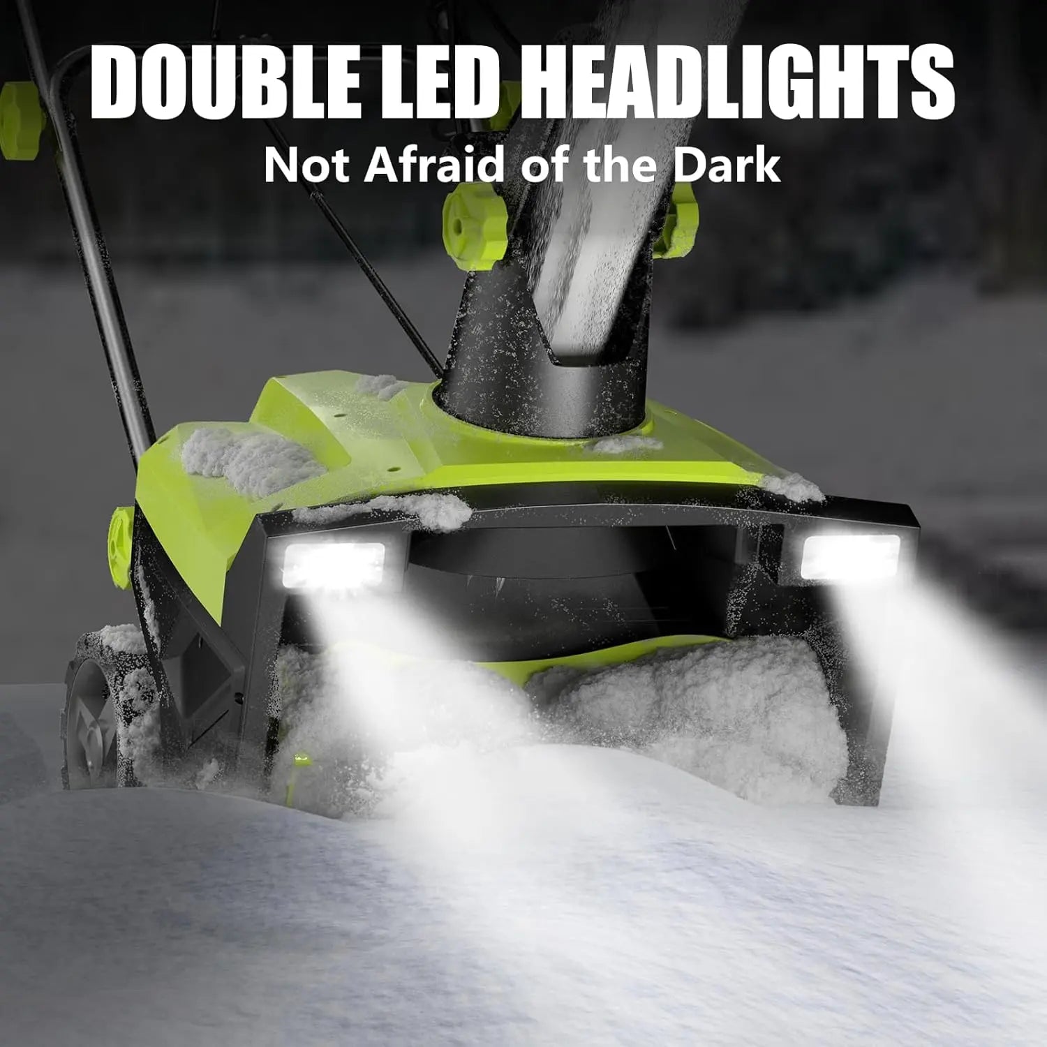 15-AMP Electric Snow Blower 20-in Corded with Dual LED Headlights 800lbs/min - YERYORK 
