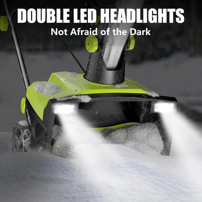 15-AMP Electric Snow Blower 20-in Corded with Dual LED Headlights 800lbs/min - YERYORK 
