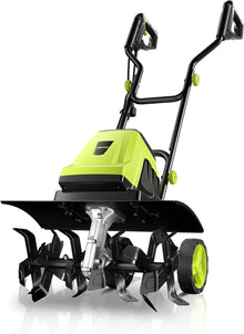 15 Amp Electric Tiller Cultivator 18-Inch Width 9-Inch Depth Gardening Tiller with Foldable Handle - YERYORK